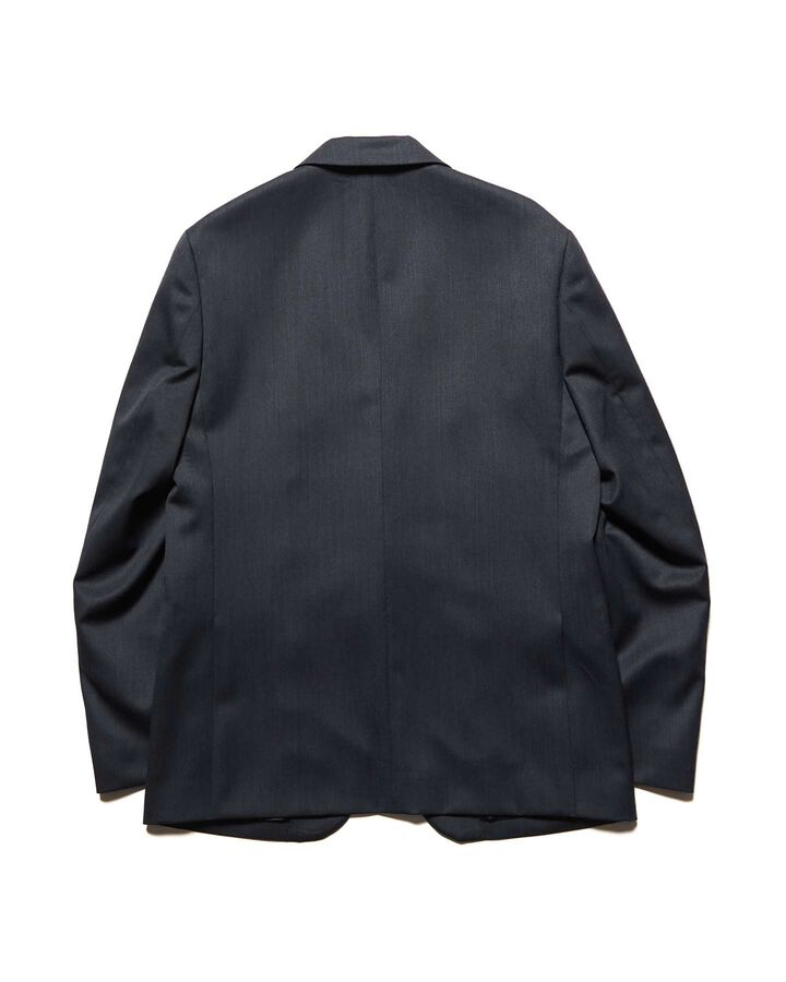 WOOL GABARDINE STANDARD 2-BUTTON JACKET,CHARCOAL GRAY, medium image number 1