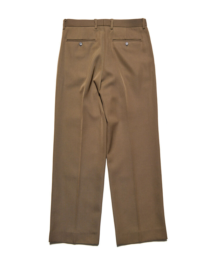 DOESKIN WOOL TUCK SLACKS,BROWN, medium image number 2