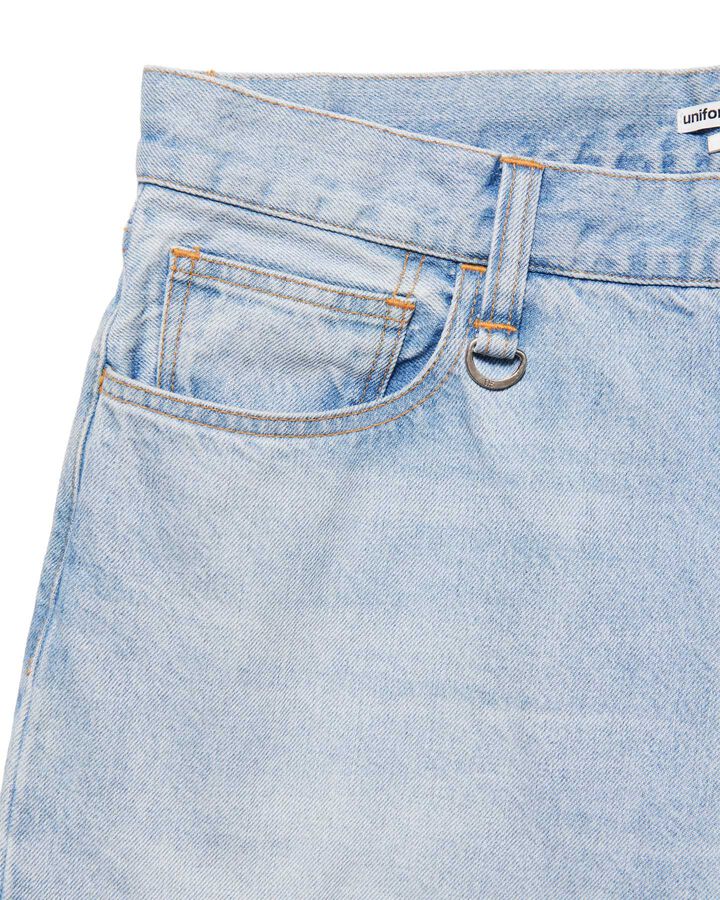 WASHED DENIM BOLD-FIT JEANS,LIGHT INDIGO, medium image number 2