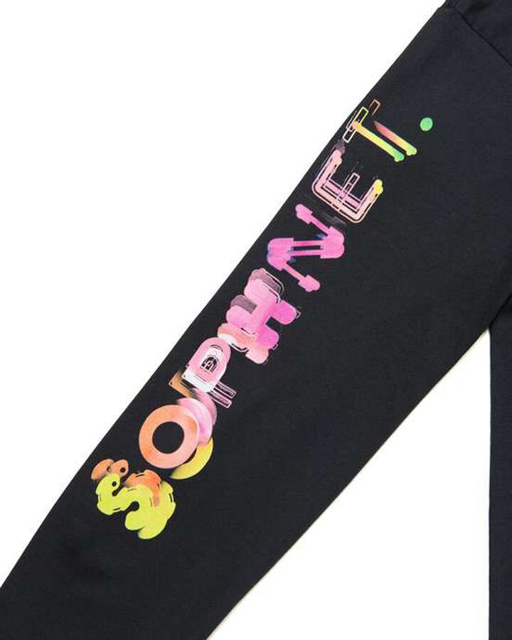 SIMON TAYLOR: FLOWER L/S TEE,BLACK, medium image number 2