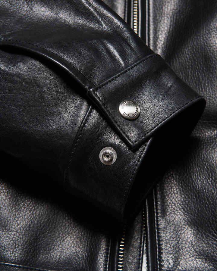 SINGLE BIKER JACKET,BLACK, medium image number 5