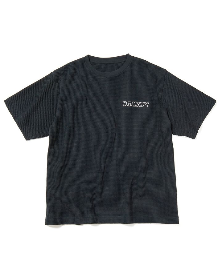 UE NAVY WAFFLE TEE,BLACK, medium