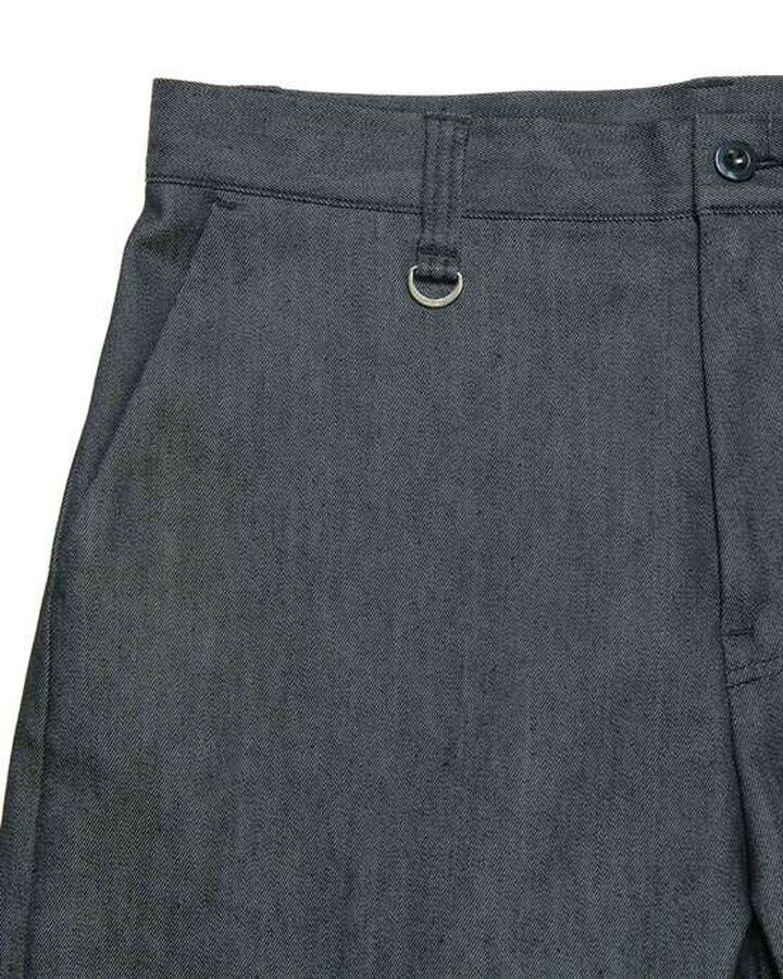 STRETCH DENIM WIDE CROPPED PANTS,BLACK, medium image number 2