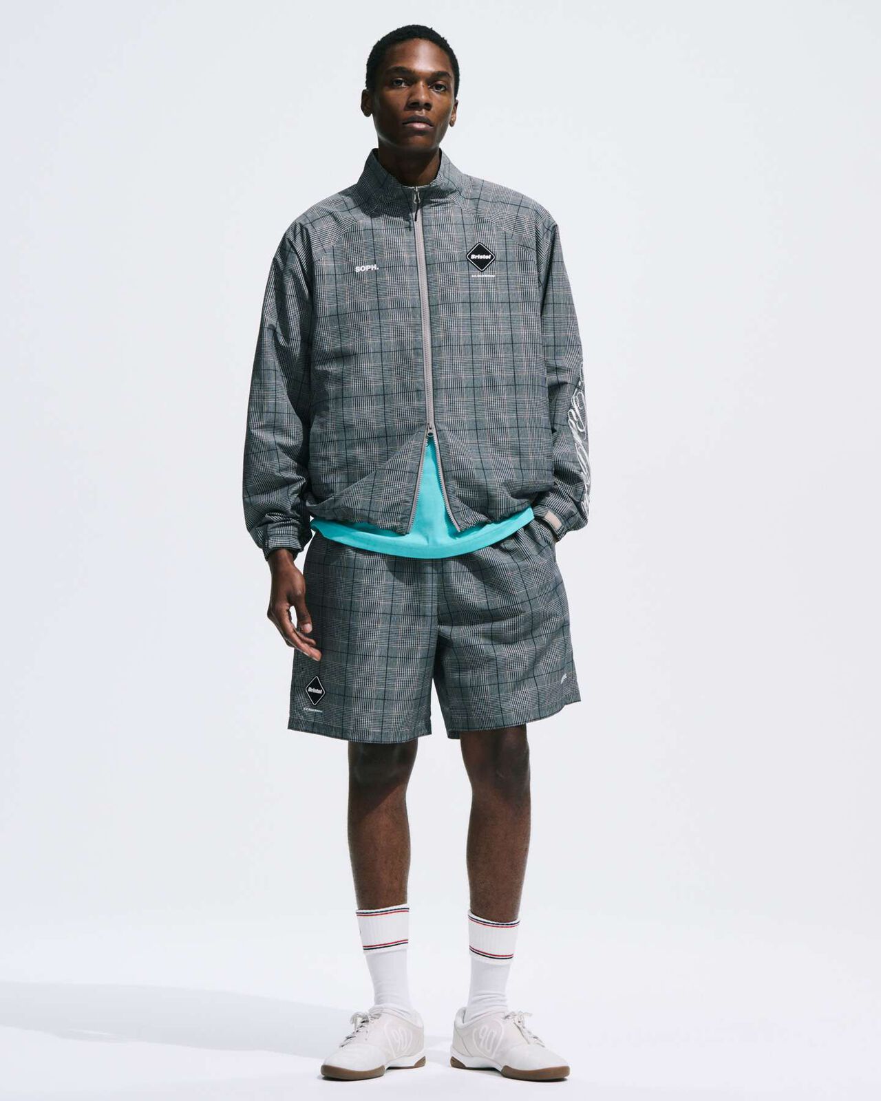 PLAID VENTILATION PRACTICE JACKET,GRAY, large image number 8