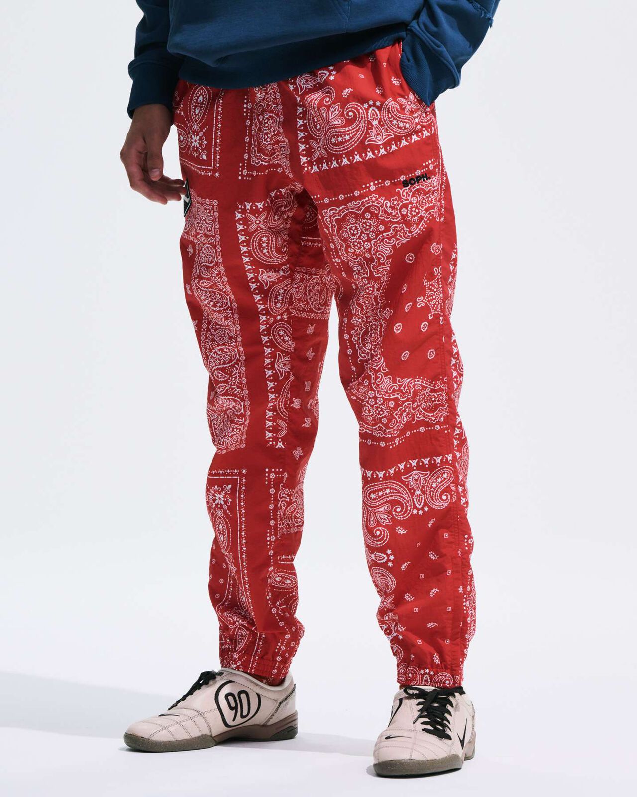 BANDANA NYLON EASY PANTS,RED, large image number 6