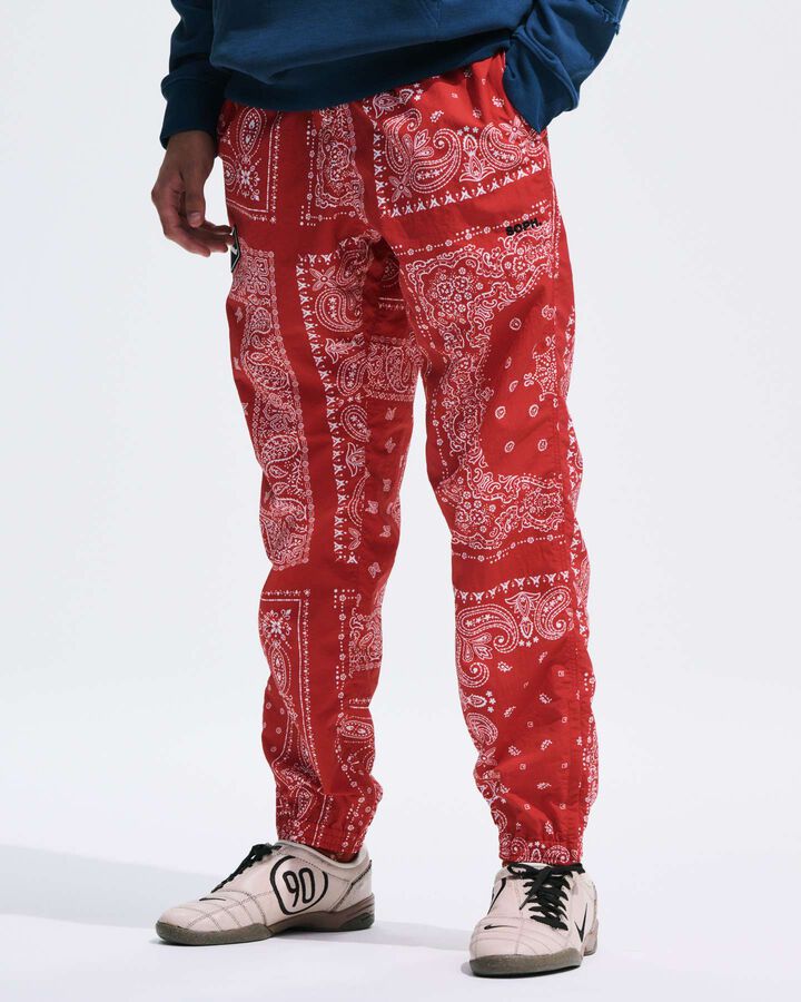 BANDANA NYLON EASY PANTS,RED, medium image number 6