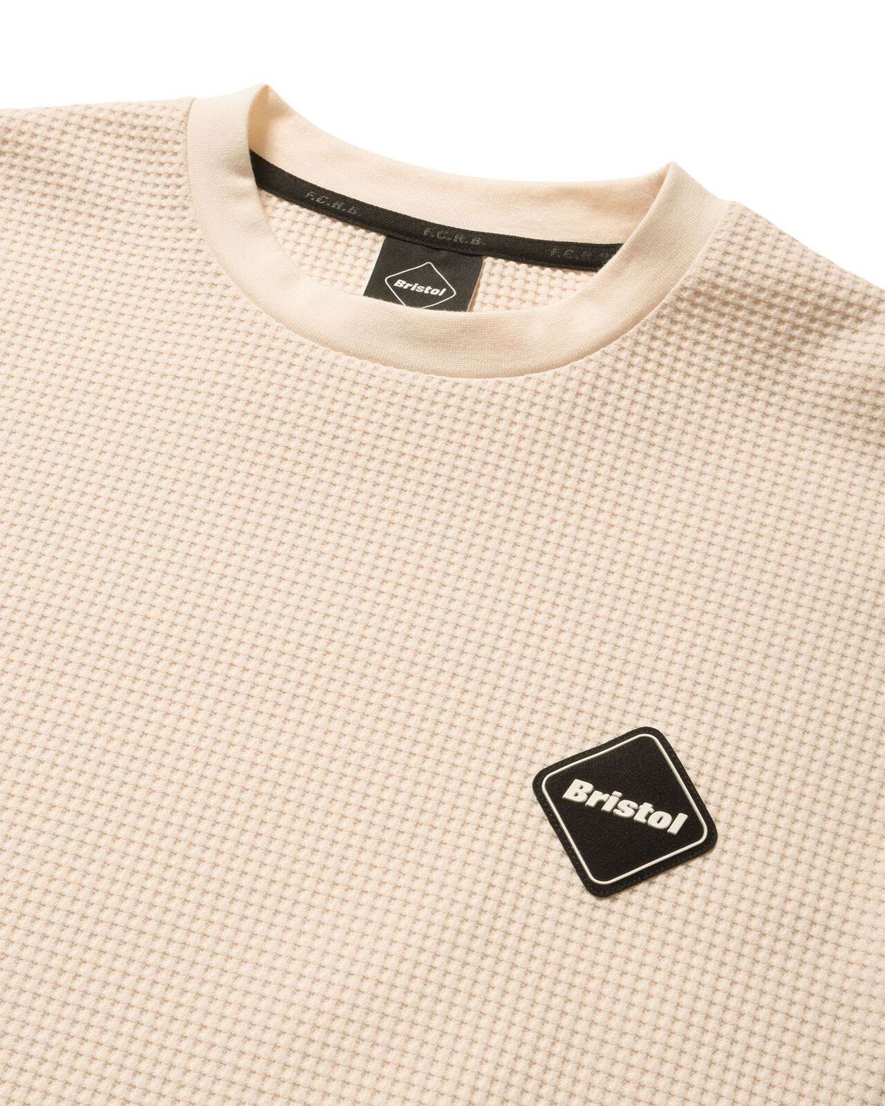 TECH WAFFLE S/S LOUNGE TOP,OFF WHITE, large image number 2