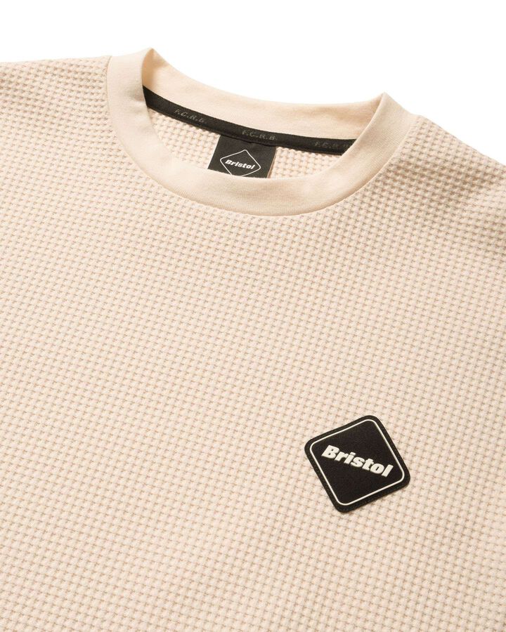 TECH WAFFLE S/S LOUNGE TOP,OFF WHITE, medium image number 2