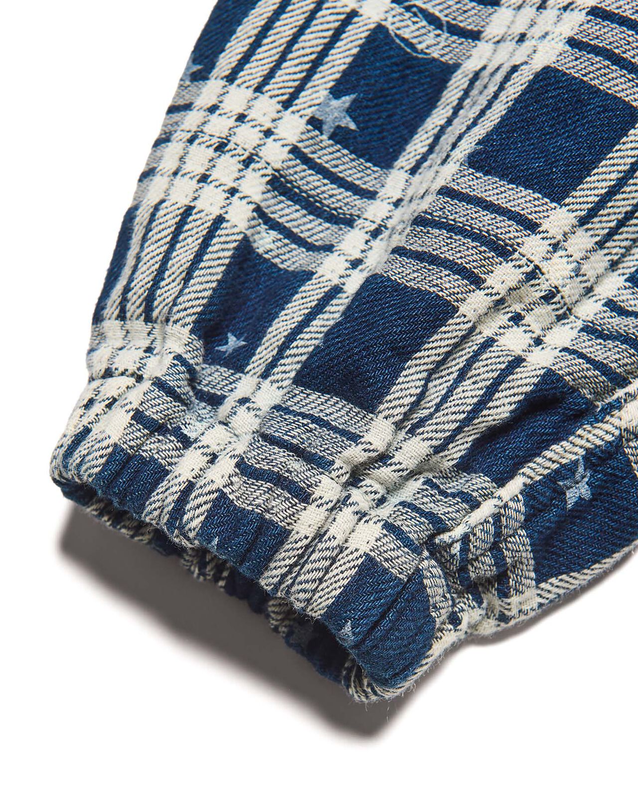STAR PRINT CHECK HOODED BLOUSON,INDIGO, large image number 4