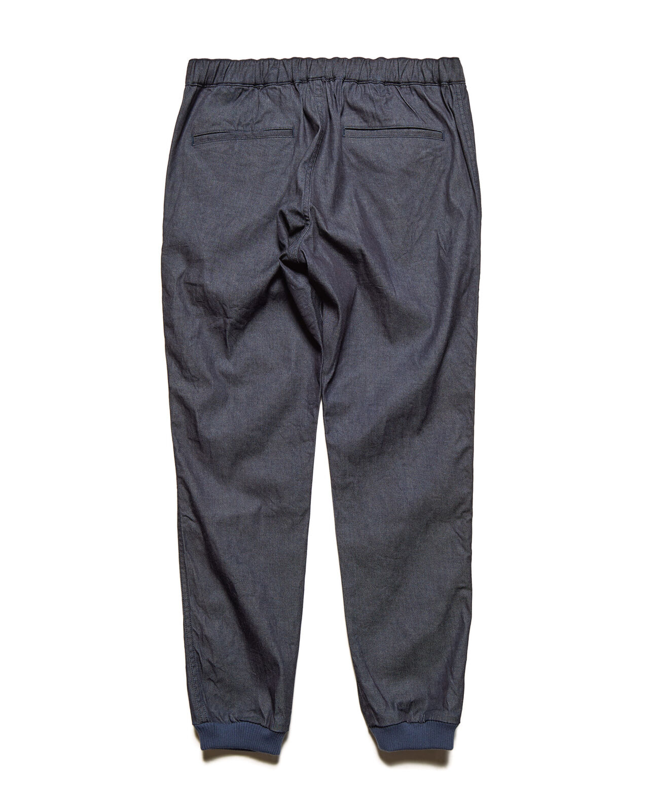 STRETCH DENIM SLIM-FIT RIBBED PANTS,INDIGO, large image number 1