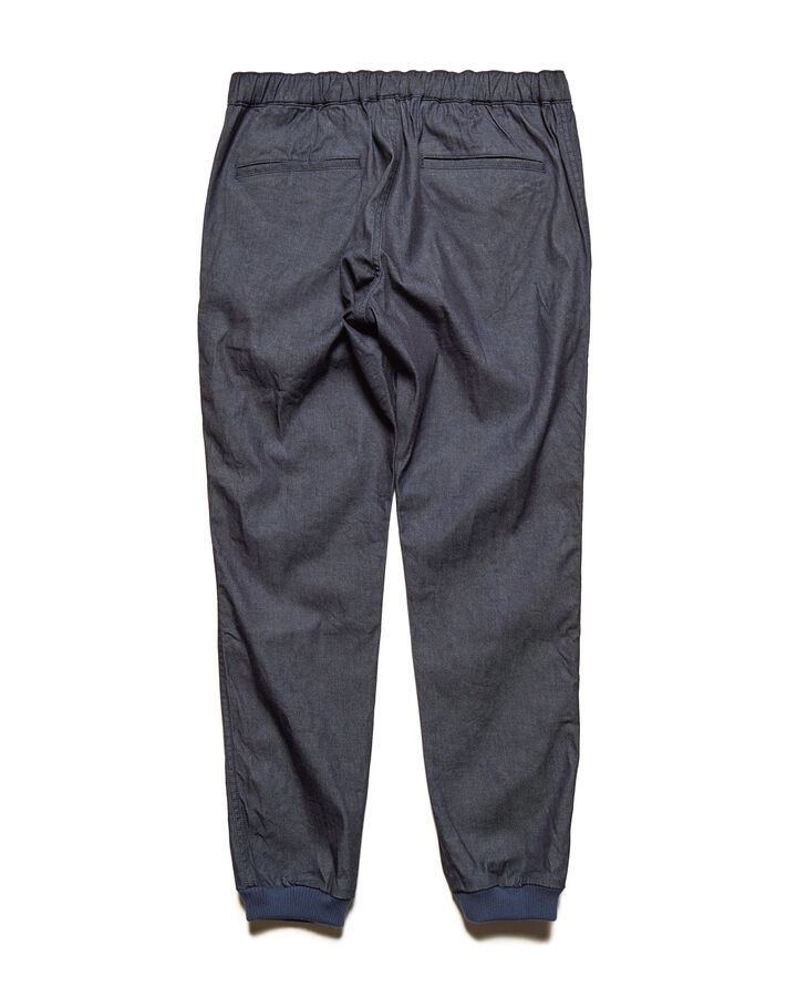 STRETCH DENIM SLIM-FIT RIBBED PANTS,INDIGO, medium image number 1