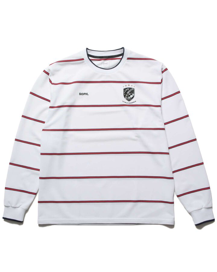 CHAMPIONS BORDER L/S GAME SHIRT,WHITE, medium