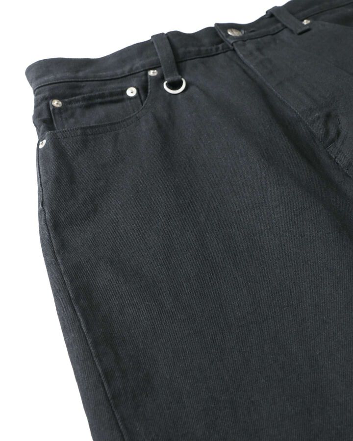 ONE WASHED DENIM STANDARD PANTS,BLACK, medium image number 2