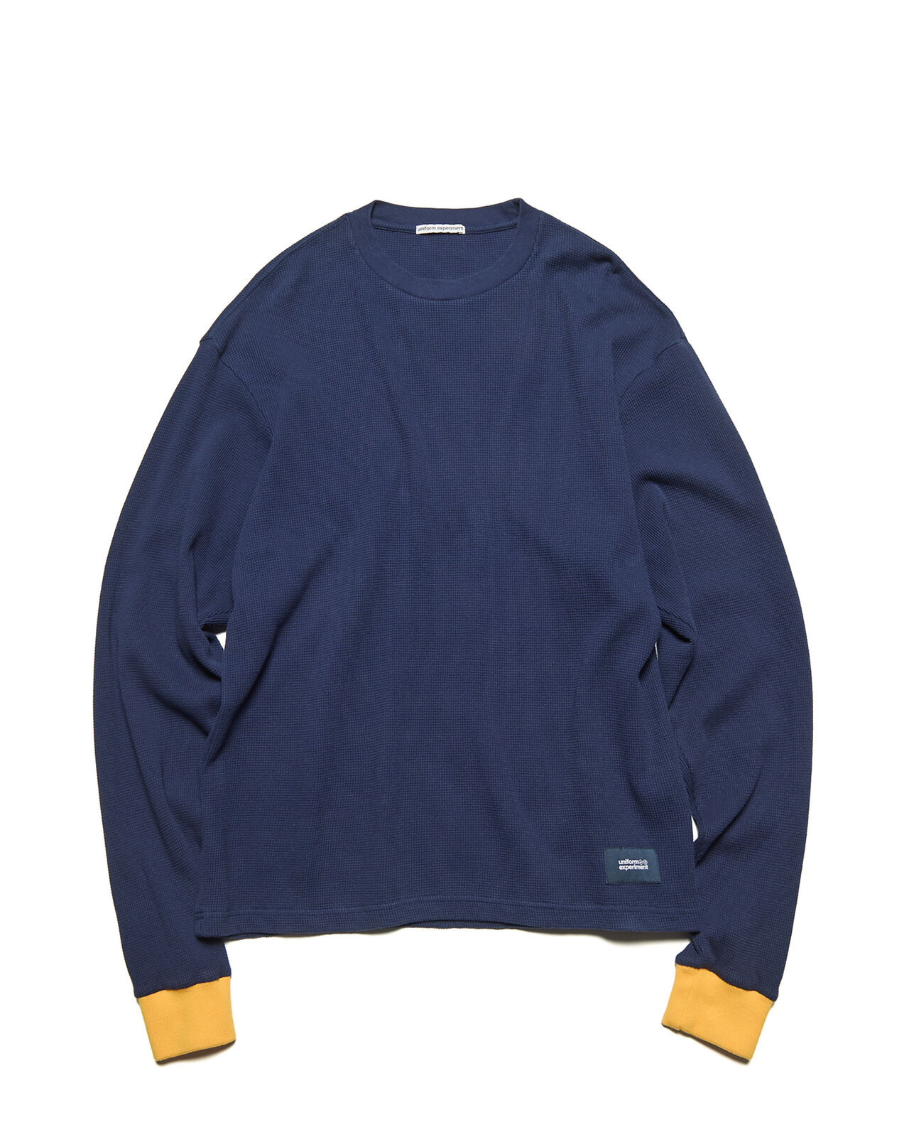 COLOR RIBBED WAFFLE CREWNECK TOP,B, large image number 0