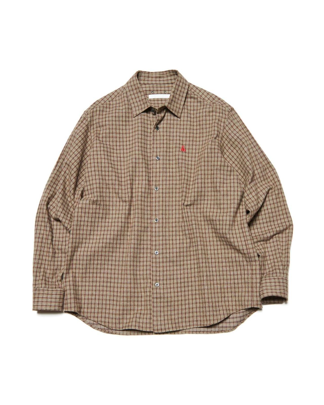 COTTON FLANNEL RELAX-FIT SHIRT,SAGE, large image number 0