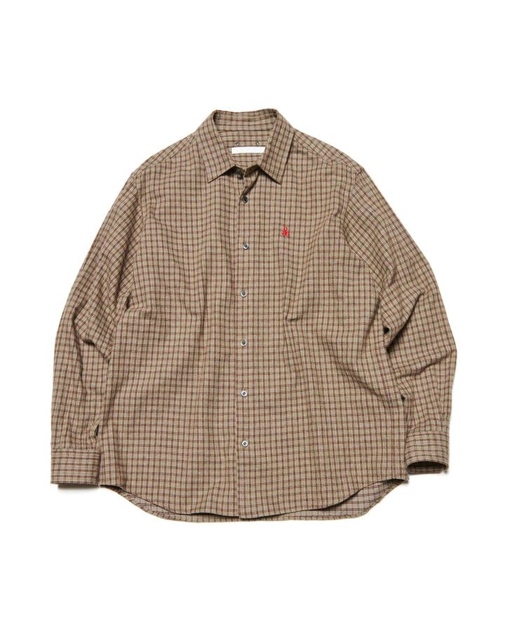 COTTON FLANNEL RELAX-FIT SHIRT,SAGE, medium