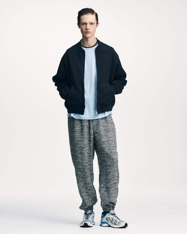 ZIP-UP SWEAT JACKET,BLACK, medium image number 5