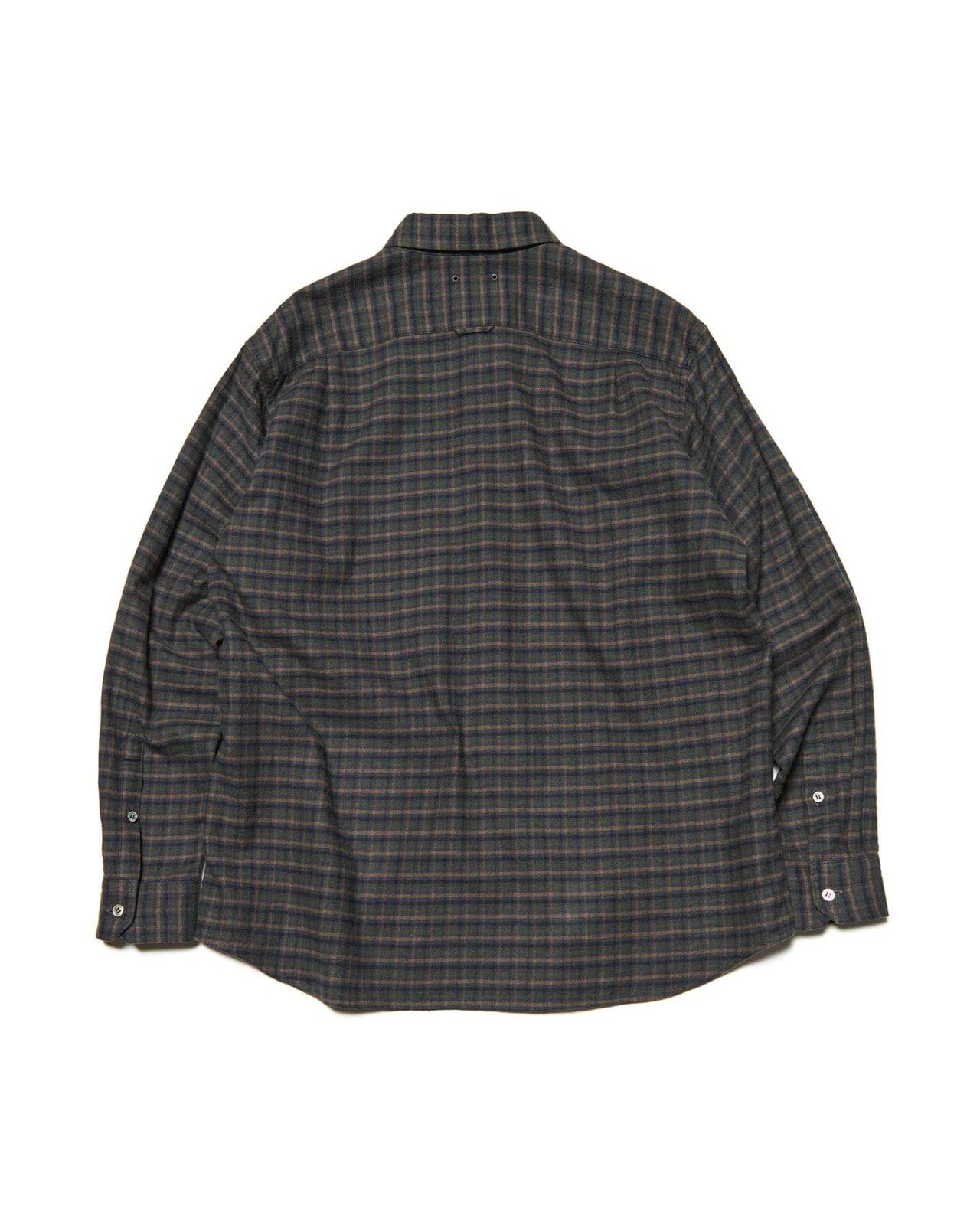 COTTON FLANNEL RELAX-FIT SHIRT,KHAKI, large image number 1