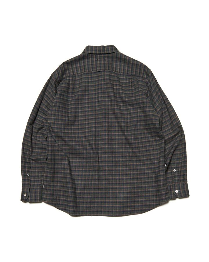 COTTON FLANNEL RELAX-FIT SHIRT,KHAKI, medium image number 1
