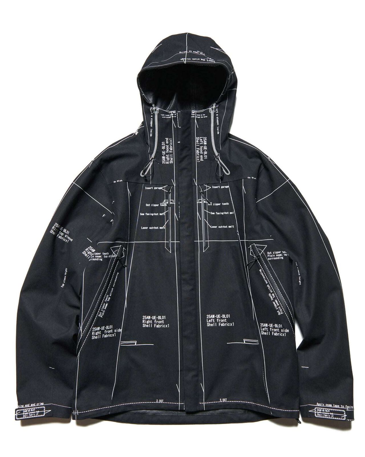 MAP-OUT 3LAYER MOUNTAIN PARKA,BLACK, large image number 0