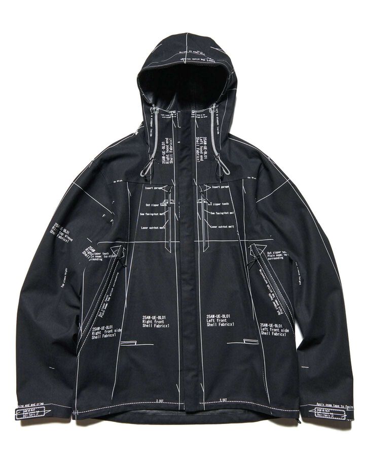 MAP-OUT 3LAYER MOUNTAIN PARKA,BLACK, medium image number 0