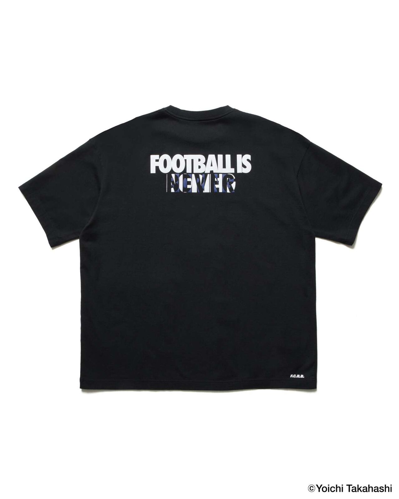 KOJIRO HYUGA ON THE FRONT BAGGY TEE,BLACK, large image number 1