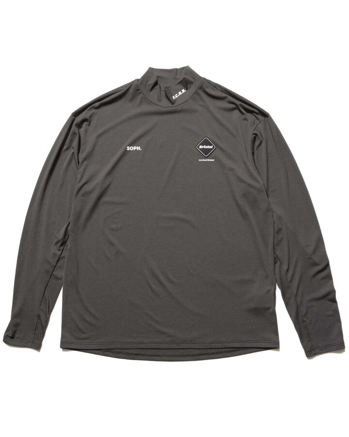 L/S MOCKNECK TOP,CHARCOAL GRAY, medium