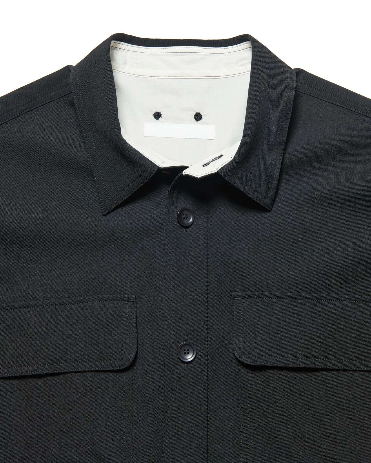 WASHER WOOL CPO SHIRT,BLACK, large image number 2