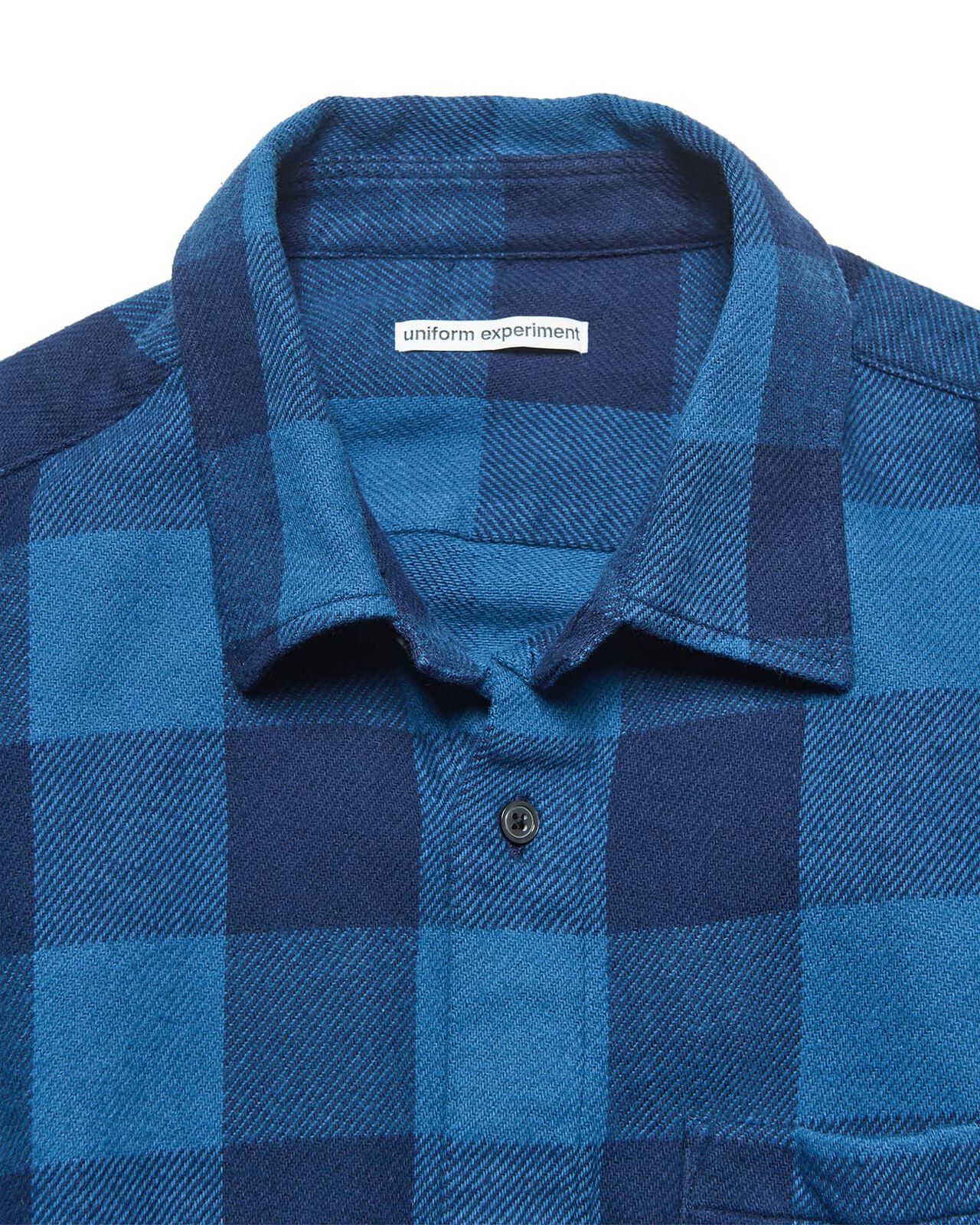 LINE FLANNEL CHECK DRAWCORD SHIRT,BLUE, large image number 2