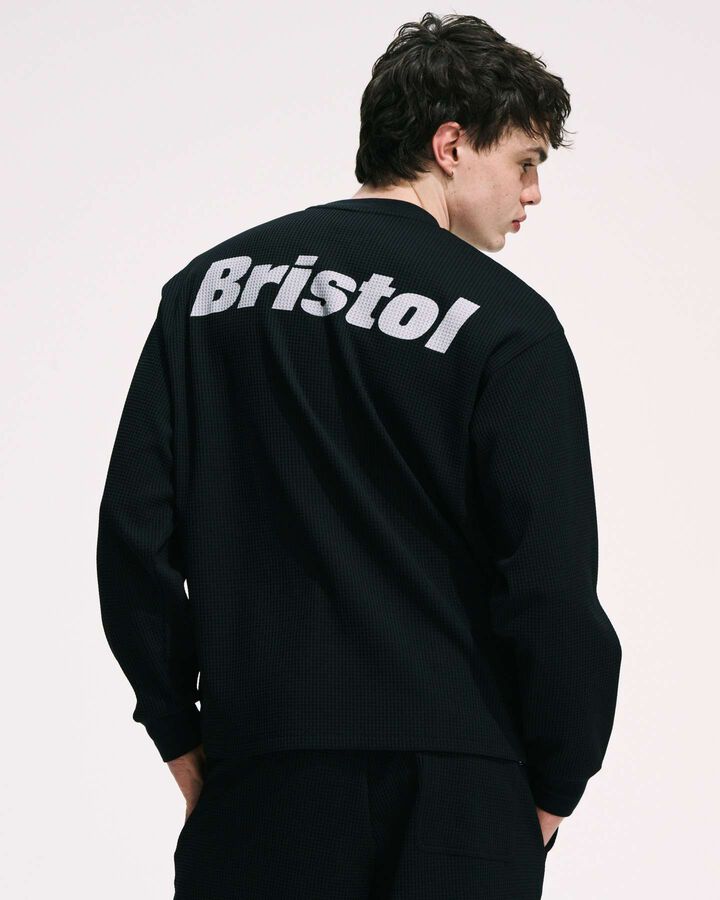 TECH WAFFLE L/S LOUNGE TOP,GREIGE, medium image number 5