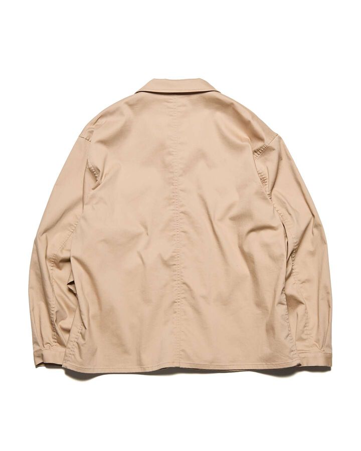 STRETCH TWILL FATIGUE SHIRT,BEIGE, medium image number 1