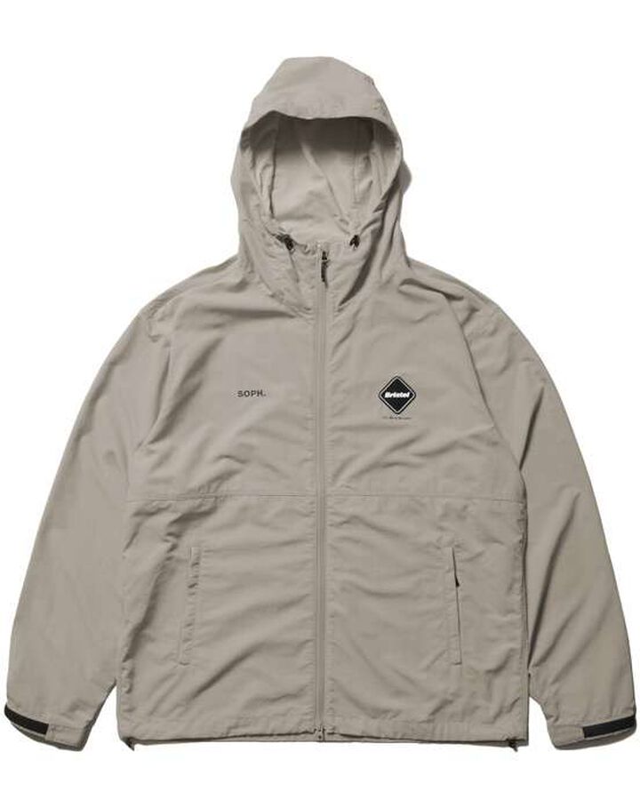 SUPPLEX NYLON HOODED BLOUSON,BEIGE, medium