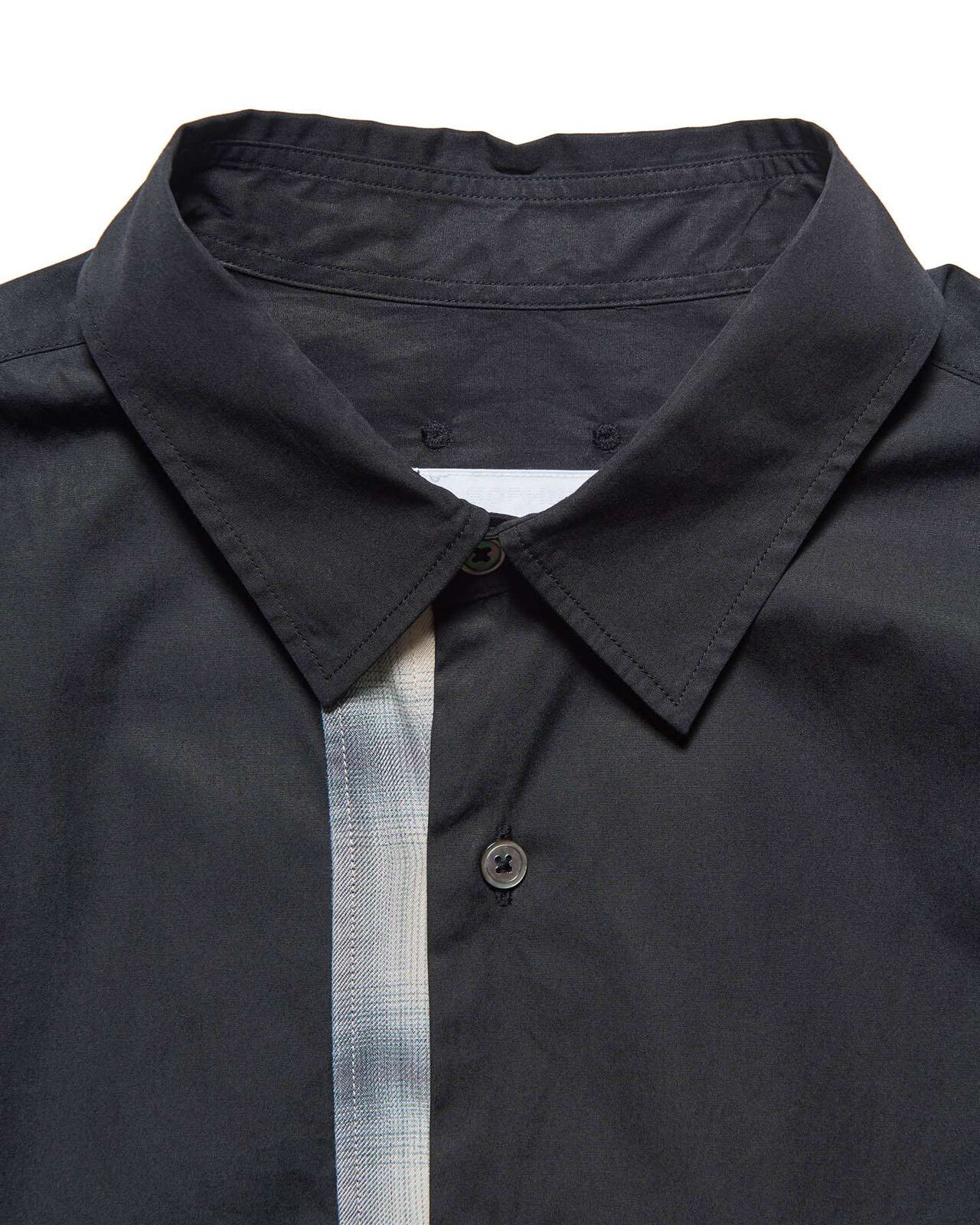 SUVIN GIZA SWITCHING RELAX-FIT SHIRT,BLACK, large image number 2