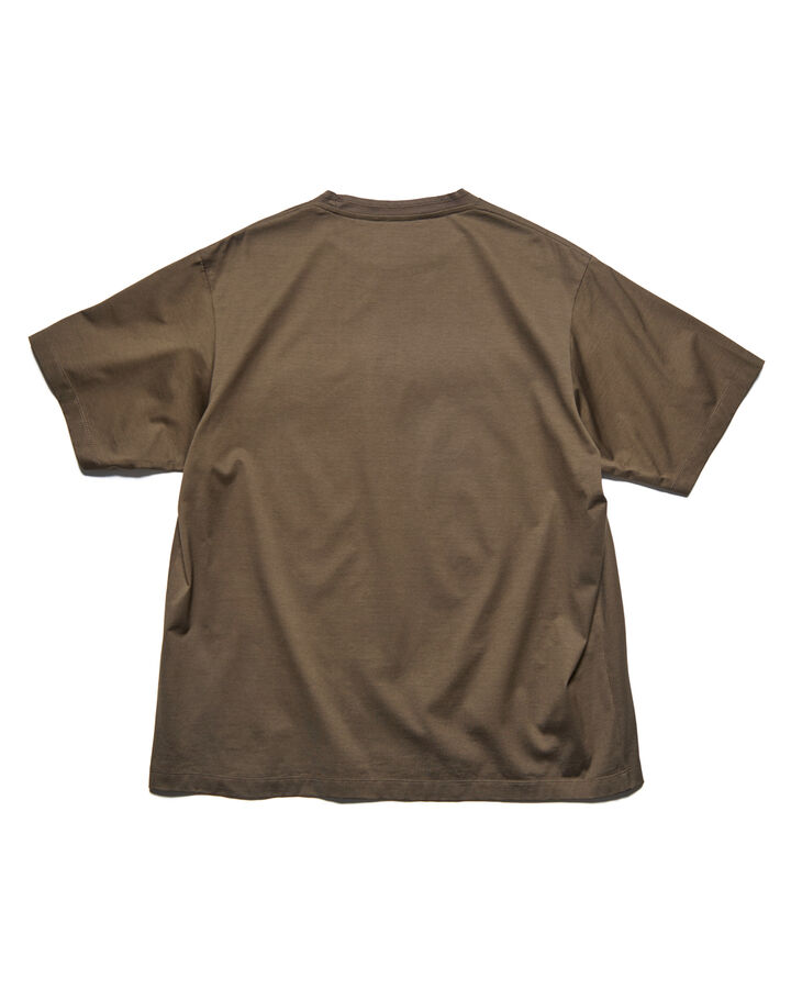 LUSTER COTTON DOUBLE RIB WIDE TEE,BROWN, medium image number 1