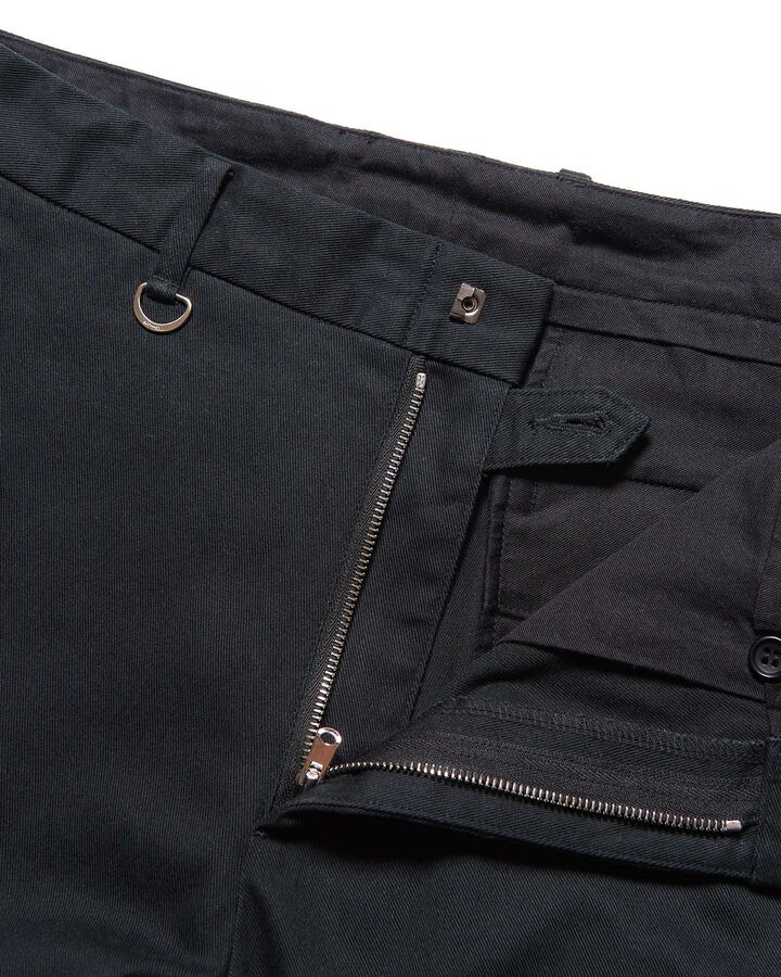 STRETCH TWILL CLASSIC SLACKS,BLACK, medium image number 3