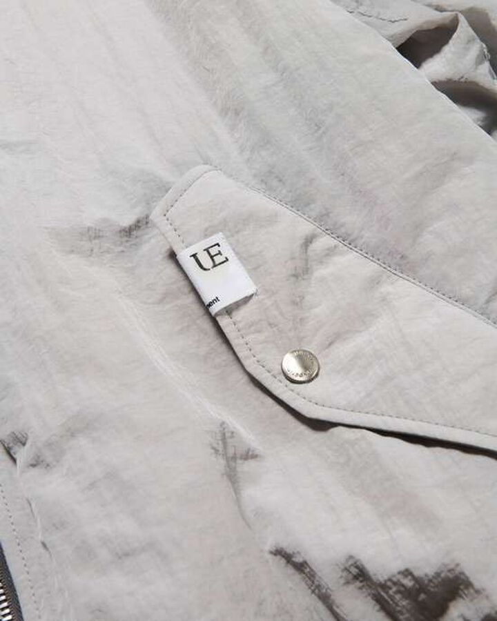 CRYSTAL NYLON FLIGHT JACKET,GRAY, medium image number 3