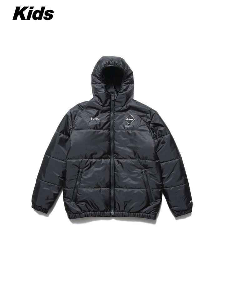 BASIC PADDED HOODED JACKET,BLACK, medium image number 0