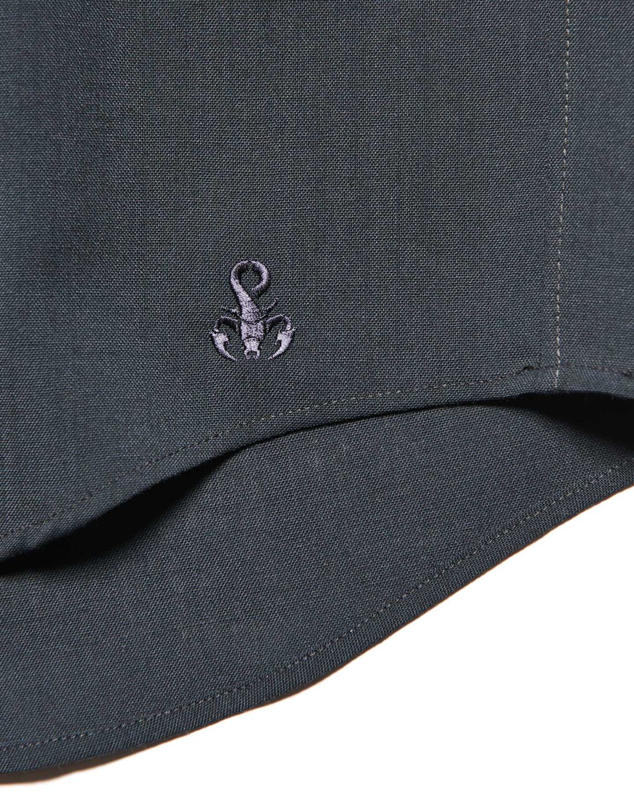 HIGH-TWIST POPLIN RELAX-FIT S/S SHIRT,CHARCOAL GRAY, large image number 4