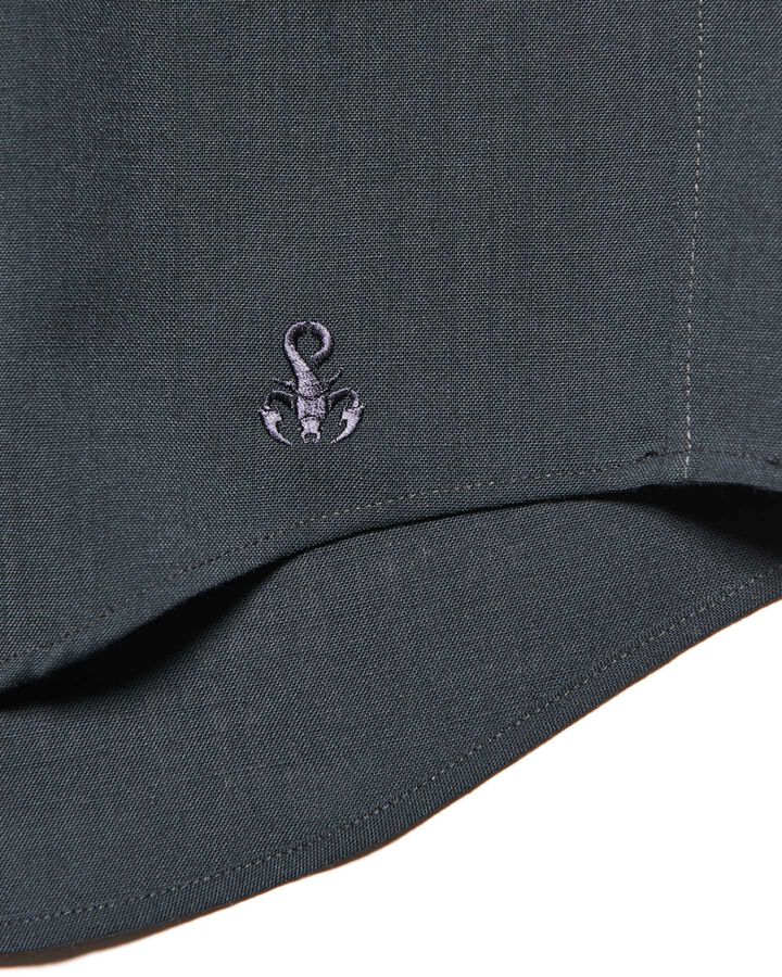 HIGH-TWIST POPLIN RELAX-FIT S/S SHIRT,CHARCOAL GRAY, medium image number 4