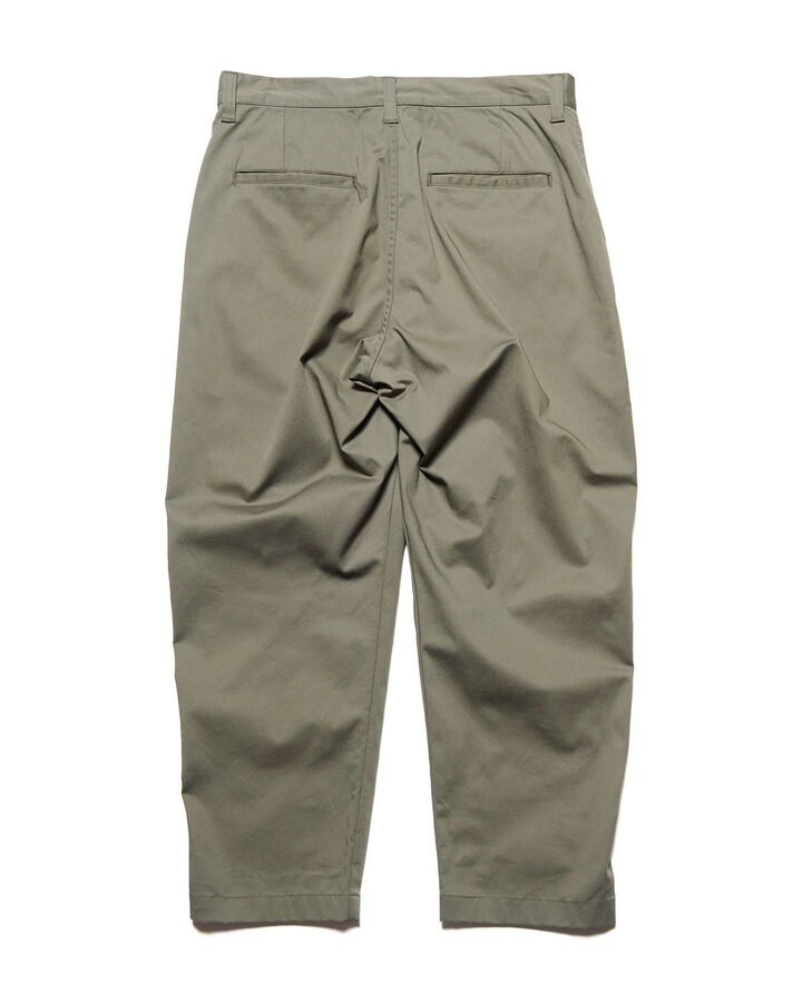 STRETCH TWILL WIDE CROPPED PANTS,KHAKI, medium image number 1