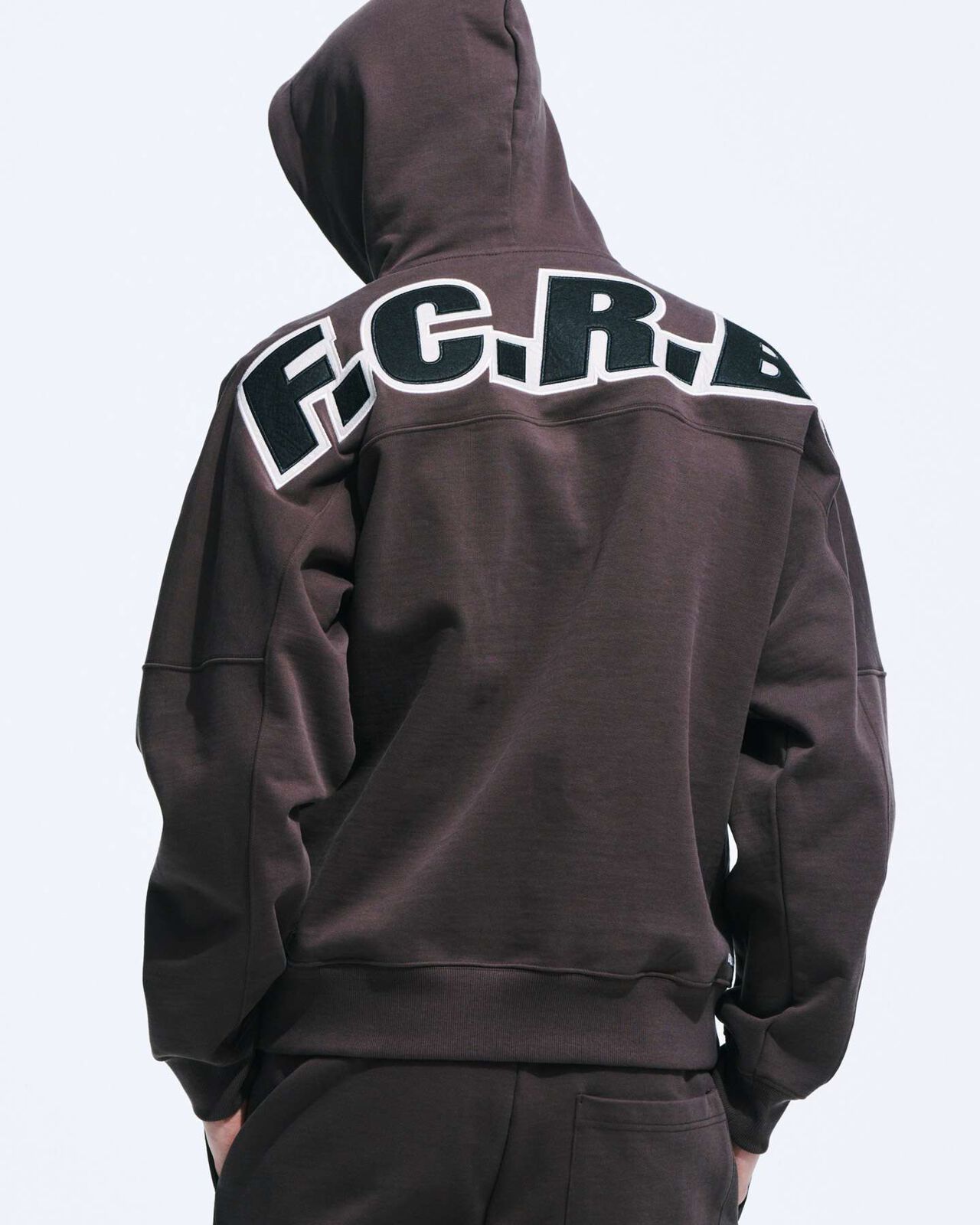BIG LOGO BAGGY SWEAT HOODIE,BROWN, large image number 4