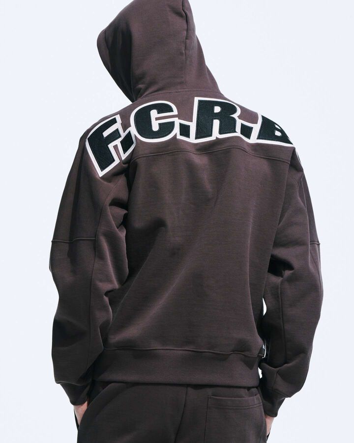 BIG LOGO BAGGY SWEAT HOODIE,BROWN, medium image number 4