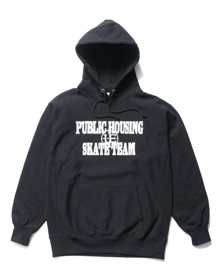 PUBLIC HOUSING SKATE TEAM SWEAT HOODIE,BLACK, medium