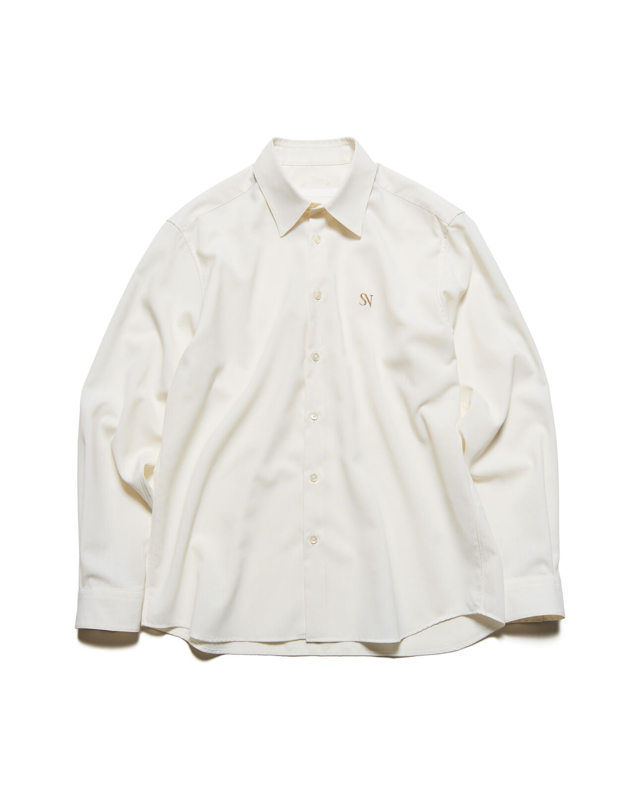 HIGH-TWIST REGULAR-FIT SHIRT,OFF WHITE, large image number 0