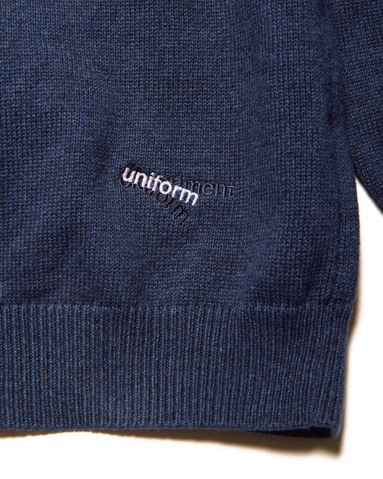 MIDDLE GAUGE KNIT CARDIGAN,INDIGO, large image number 3