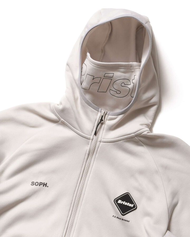 STRETCH FLEECE GAITER HOODIE,LIGHT GRAY, medium image number 2
