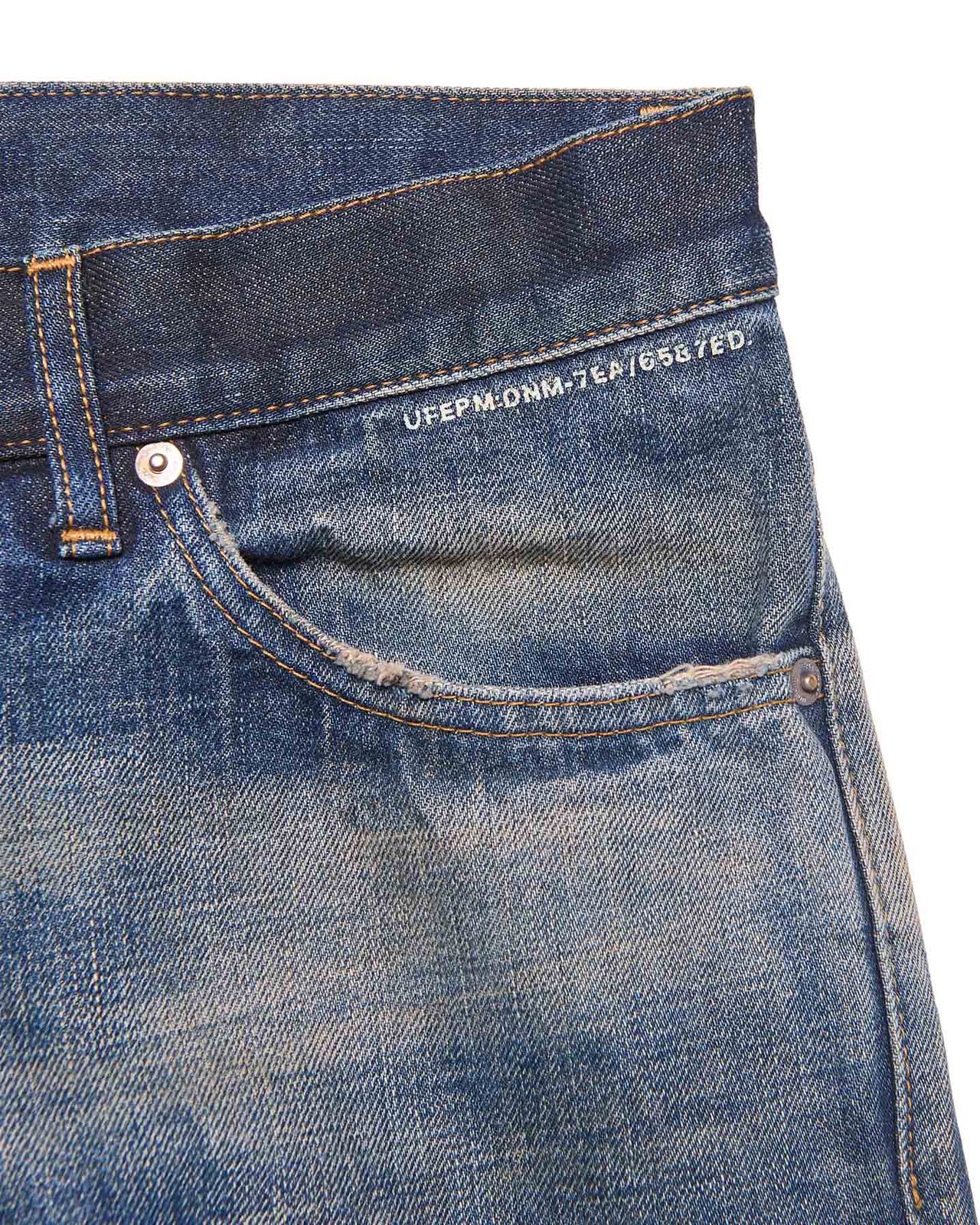 DAMAGED DENIM REGULAR-FIT JEANS,INDIGO, large image number 3