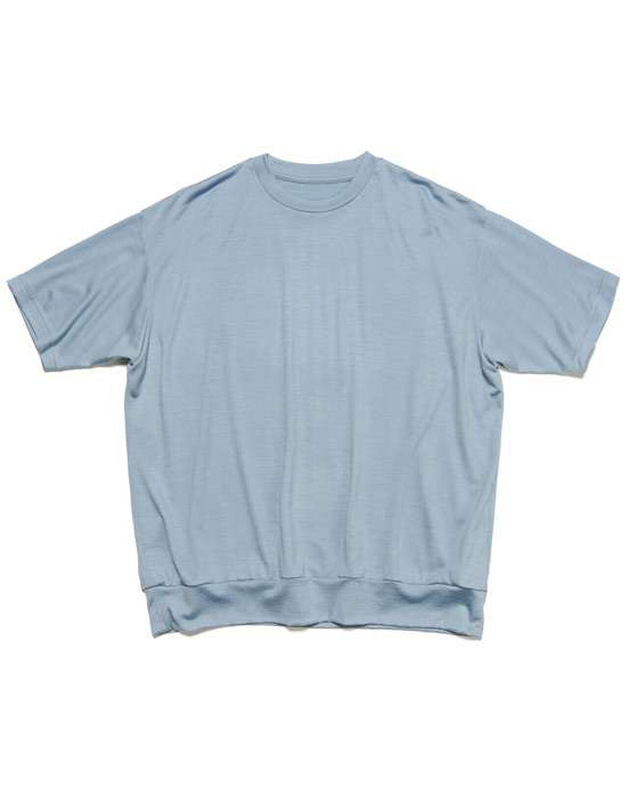 WASHABLE WOOL S/S TOP,LIGHT BLUE, large image number 0