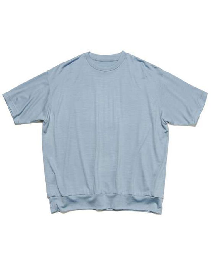 WASHABLE WOOL S/S TOP,LIGHT BLUE, medium