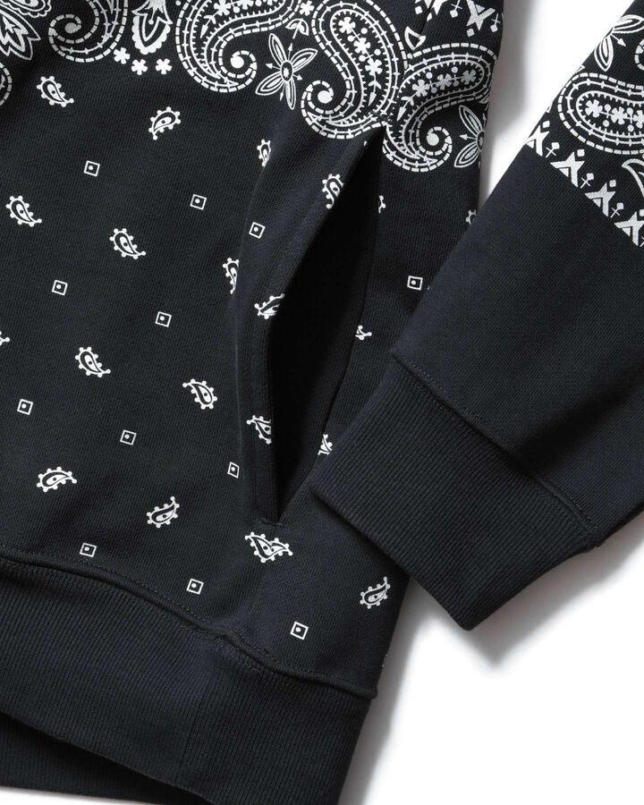 BANDANA SWEAT HOODIE,BLACK, medium image number 3